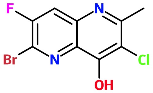 MC085323 6-Bromo-3-chloro-7-fluoro-2-methyl-1,5-naphthyridin-4-ol (image for) MC085323 6-Bromo-3-chloro-7-fluoro-2-methyl-1,5-naphthyridin-4-ol